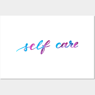 Self care - purple and blue Posters and Art